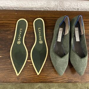 Rothy's Olive Green Pointed Flats